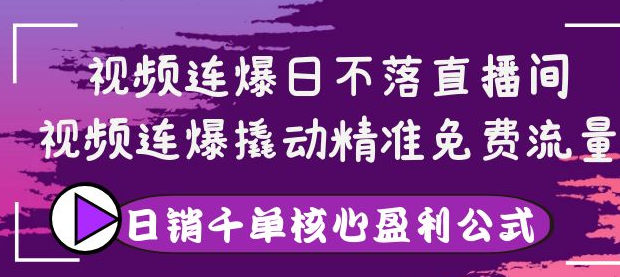 图片[1]-视频连爆撬动精准免费流量，让你卖货日销千单-虚拟资源网